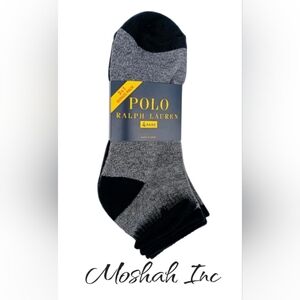Polo by Ralph Lauren Men's Gray and Black Socks - 4 Pairs